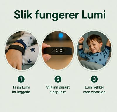 Lumi™ – Vibrerende vekkerarmbånd for barn